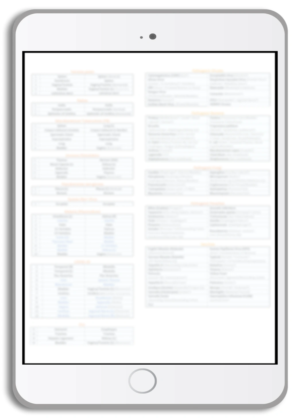 Common Pairs Sheet